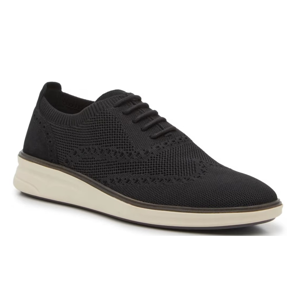 Vince Camuto Men 9.5 M Hampt Flex365 Black Knit Oxford Sneaker VY-HAMPT